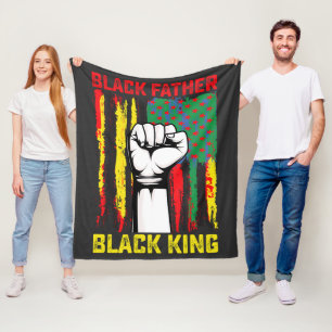 Couverture Polaire Fête des pères noirs Juneteenth Papa Roi Célébrant