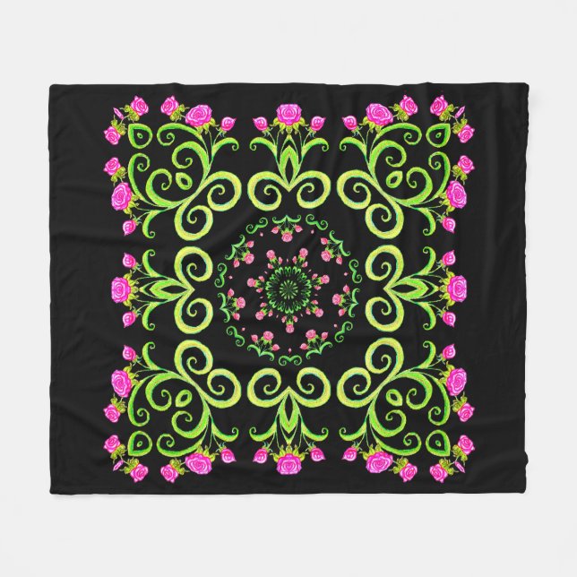 Couverture Polaire Fête des roses Fiesta (Devant (Horizontal))