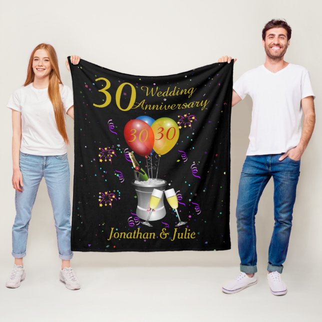 Couverture Polaire Fête du 30e anniversaire du Mariage élégant (En situation)