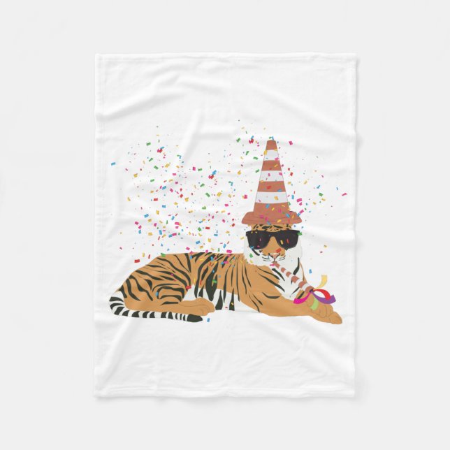 Couverture Polaire Fête du tigre - Animaux ayant une fête (Devant)