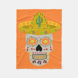 Couverture Polaire Fête mexicaine du crâne mort