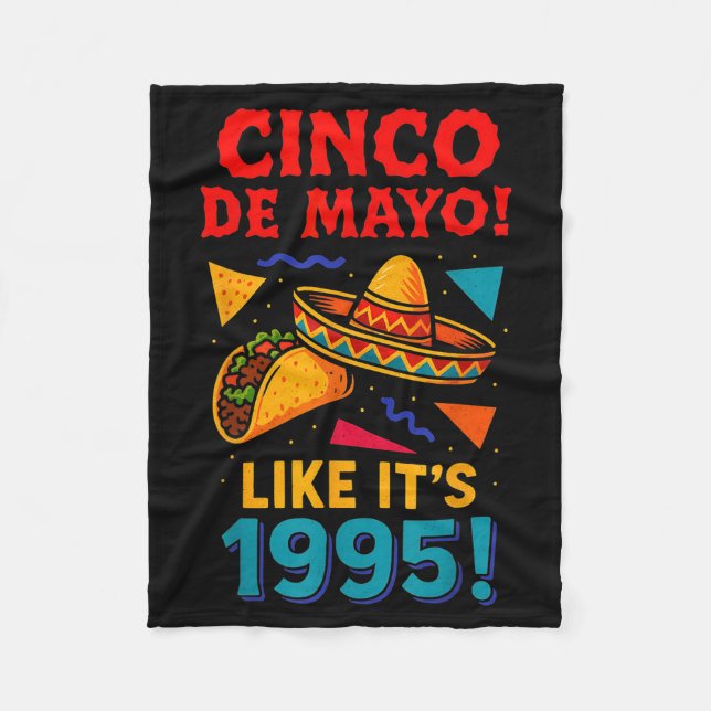 Couverture Polaire Fête mexicaine rétro cinq mai  (Devant)