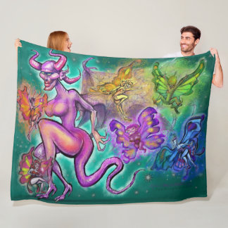 Couverture Polaire Feu clair foncé