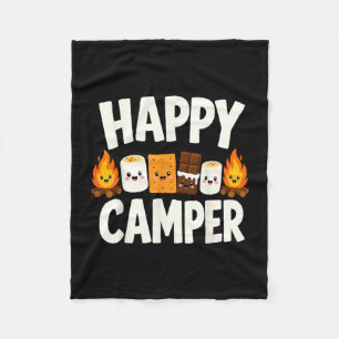 Couverture Polaire Feu de camp camping S'mores