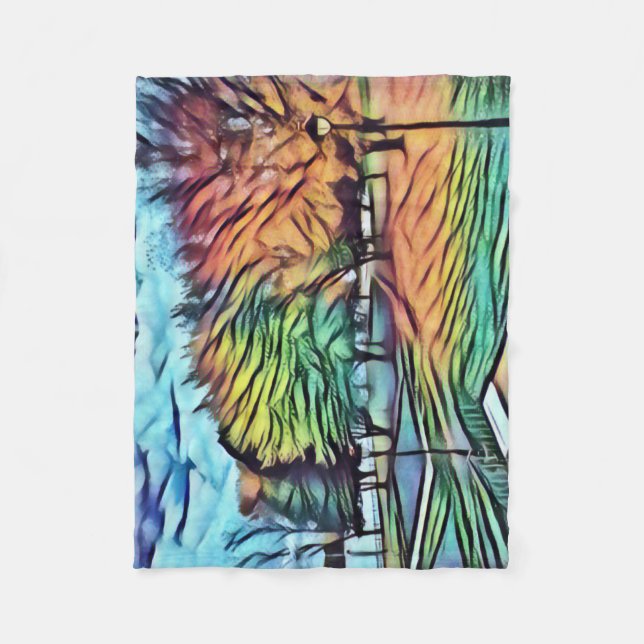 Couverture Polaire Feuillage d'automne dans le parc (Devant)