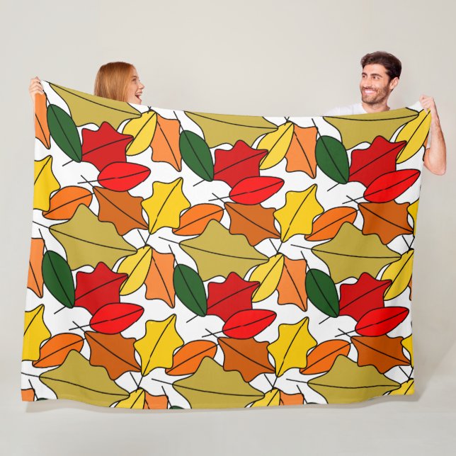 Couverture Polaire Feuille (En situation)