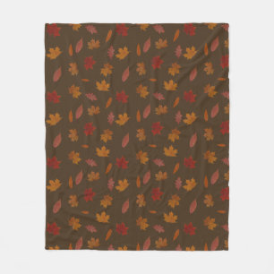 Couverture Polaire Feuille d'automne photographique sur la couleur