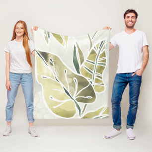 Couverture Polaire Feuille de batik