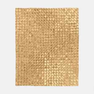 Couverture Polaire Feuille d'or sans soudure motif, parties scintilla