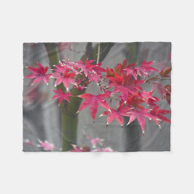 Couverture Polaire Feuille japonais (Devant (Horizontal))