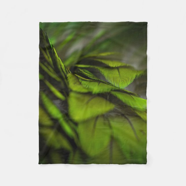 Couverture Polaire Feuille verte (Devant)