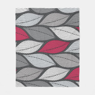 Couverture Polaire Feuilles colorés : motif sans couture dessiné à la
