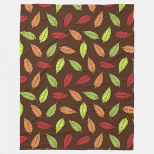 COUVERTURE POLAIRE FEUILLES D'AUTOMNE
