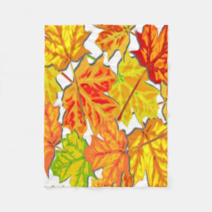 COUVERTURE POLAIRE FEUILLES D'AUTOMNE