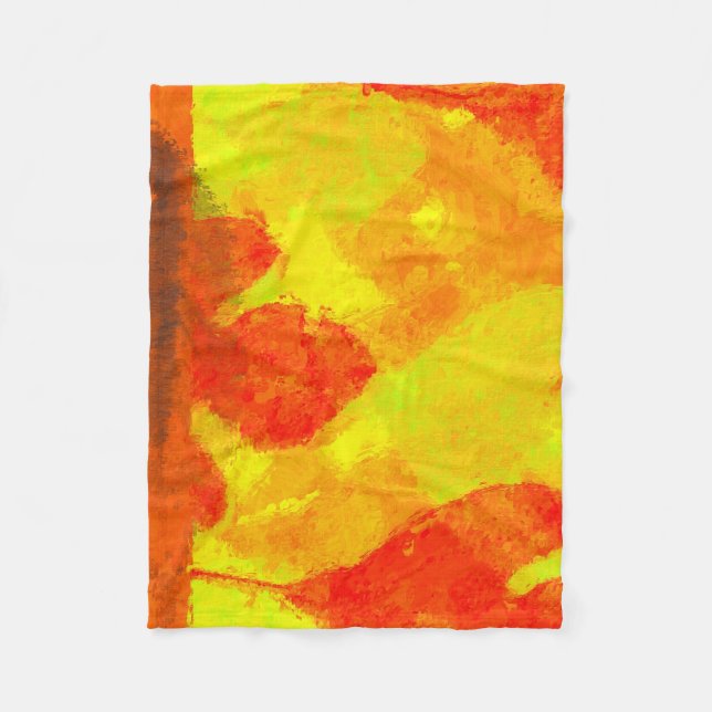 Couverture Polaire Feuilles d'automne (Devant)