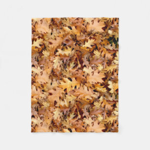 COUVERTURE POLAIRE FEUILLES D'AUTOMNE