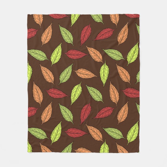 COUVERTURE POLAIRE FEUILLES D'AUTOMNE (Devant)