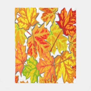 COUVERTURE POLAIRE FEUILLES D'AUTOMNE