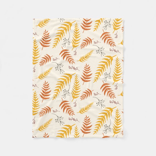 Couverture Polaire Feuilles d'automne (Devant)