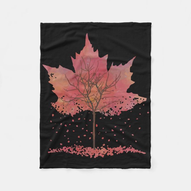 Couverture Polaire Feuilles d'automne Graphic Tee - automne populaire (Devant)