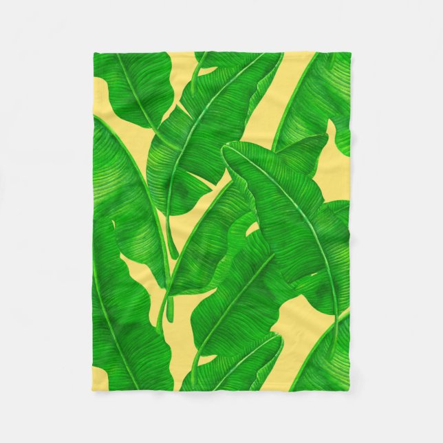 Couverture Polaire Feuilles de bananes (Devant)