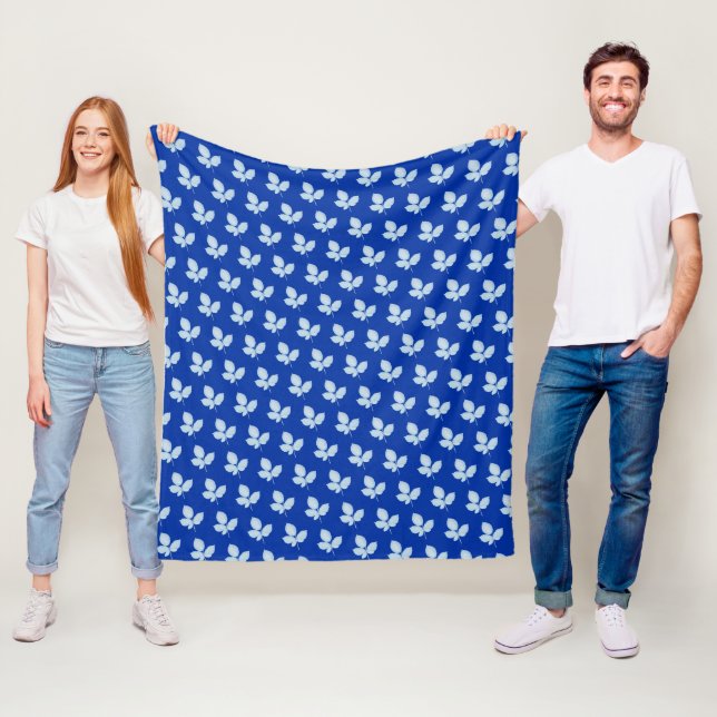 Couverture Polaire Feuilles de brique d'impression Cyano (En situation)