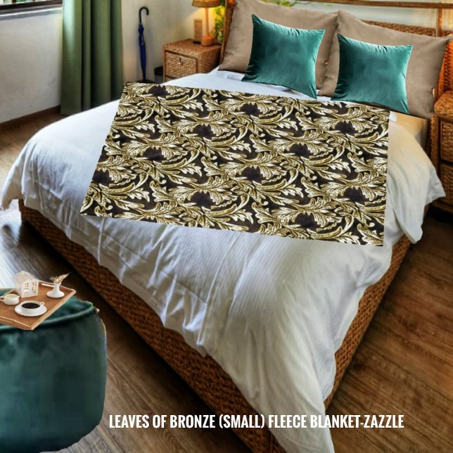 Couverture Polaire Feuilles De Bronze (Créateur téléchargé)