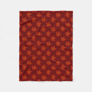 Couverture Polaire Feuilles de feu