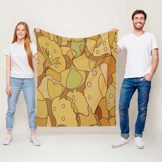 Couverture Polaire Feuilles de Ginkgo  (En situation)