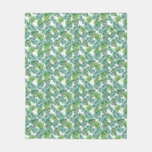 Couverture Polaire Feuilles de jungle