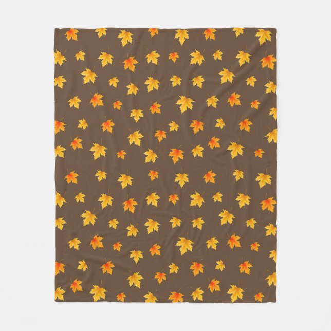 Couverture Polaire Feuilles de l'érable automne (Devant)