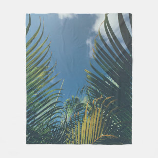 COUVERTURE POLAIRE FEUILLES DE PALMIERS TROPICAUX