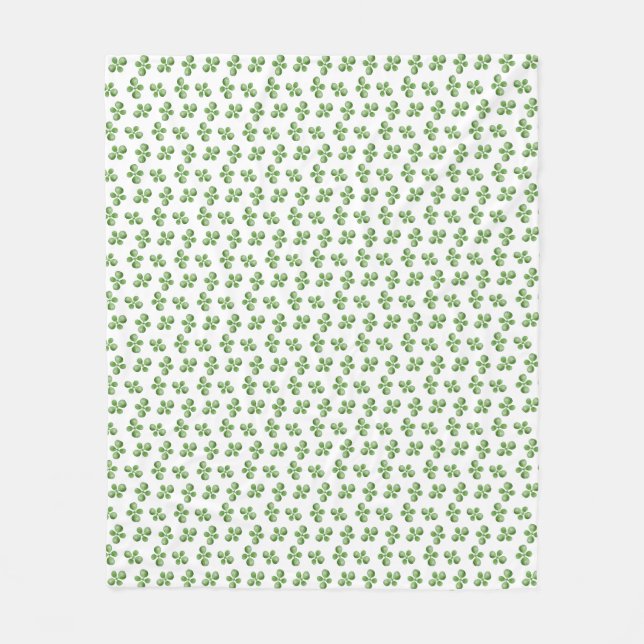 Couverture Polaire Feuilles de succulente vertes modernes et amicales (Devant)