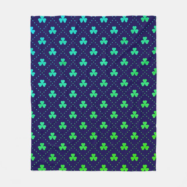 Couverture Polaire Feuilles de trèfle motif de la Saint-Patrick-53223 (Devant)