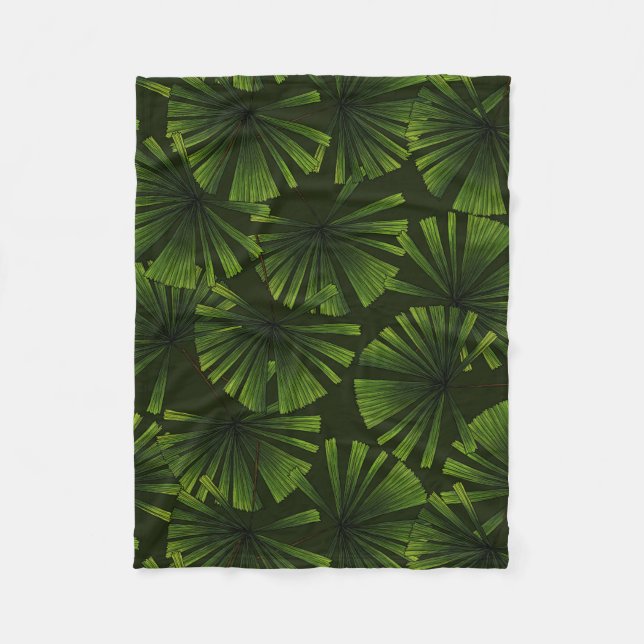 Couverture Polaire Feuilles Palm (Devant)