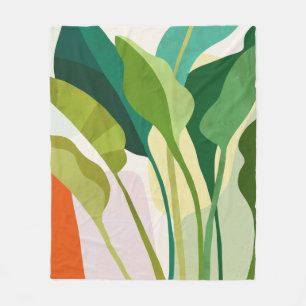 Couverture Polaire Feuilles tropicaux