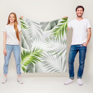 Couverture Polaire Feuilles tropicaux 1
