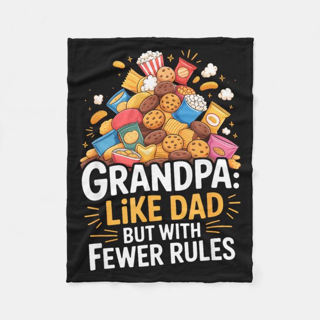Couverture Polaire Fewer Rules Funny Grandpa  (Devant)