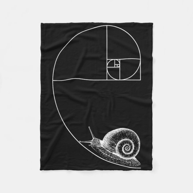 Couverture Polaire Fibonacci Avec Escargot Mathématiques Mathématique (Devant)