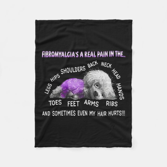 Couverture Polaire Fibromyalgie : une véritable douleur Bichon Frise  (Devant)