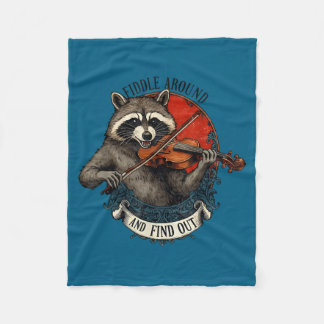 Couverture Polaire Fiddle Around And Find Out Music Raccoon Fiddle Fu