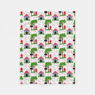 Couverture Polaire Fido Dog House Coeurs Bones