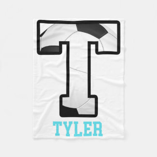 Couverture Polaire Field Goal Letter Tyler Alphabet Soccer 