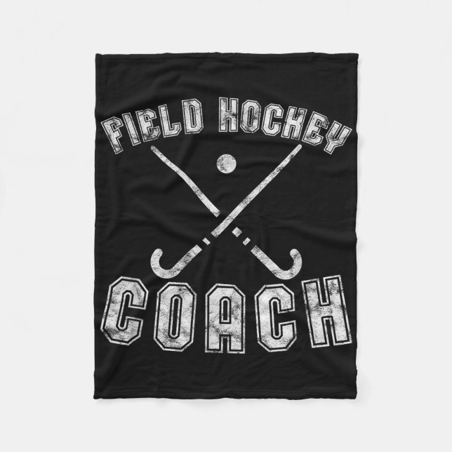 Couverture Polaire Field Hockey Coach Gifts Distressed Field Hockey C (Devant)