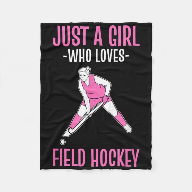 Couverture Polaire Field Hockey Just A Girl Who Loves Hockey  (Devant)