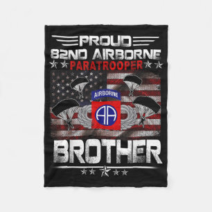 Couverture Polaire Fier 82e Parachutiste aéroporté Drapeau américain