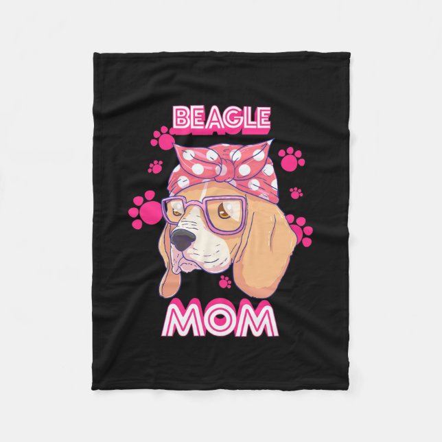 Couverture Polaire Fier Beagle maman chien (Devant)