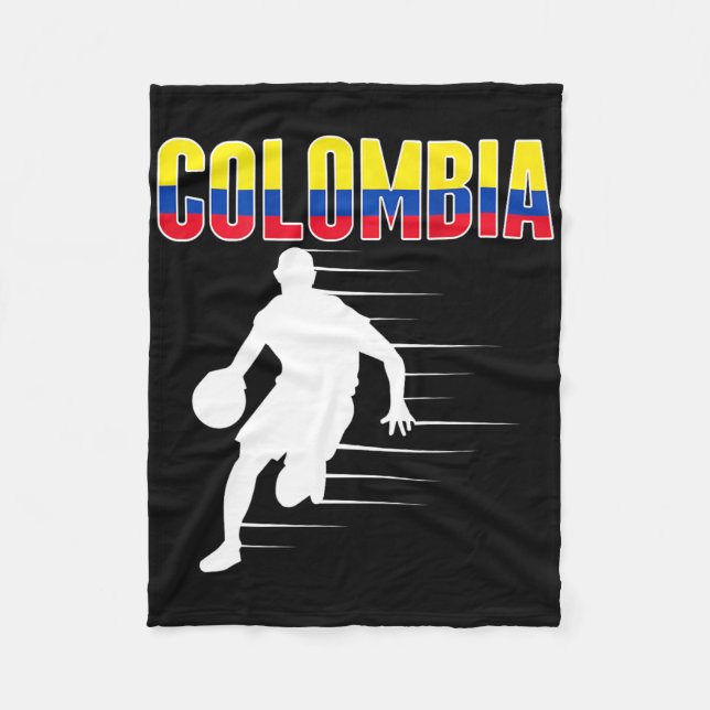 Couverture Polaire Fier Colombia Sketll Fans Jersey Colombien Drapeau (Devant)