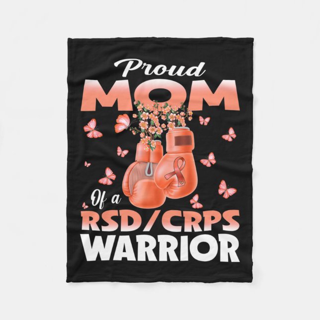 Couverture Polaire Fier Maman D'Un Rsd Crps Warrior Awareness Boxe G (Devant)