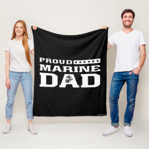 Couverture Polaire Fier Marine Papa - Blanc